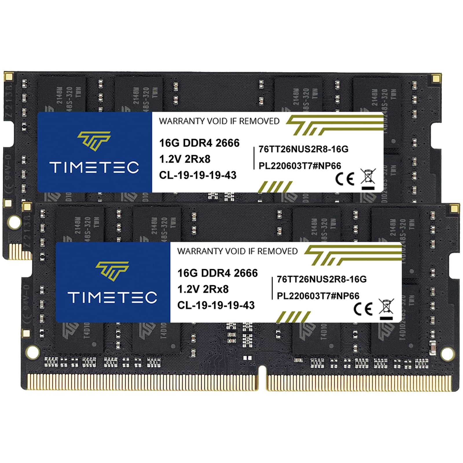 Timetec 32GB KIT (2x16GB) DDR4 2666MHz (DDR4-2666) PC4-21300 (PC4